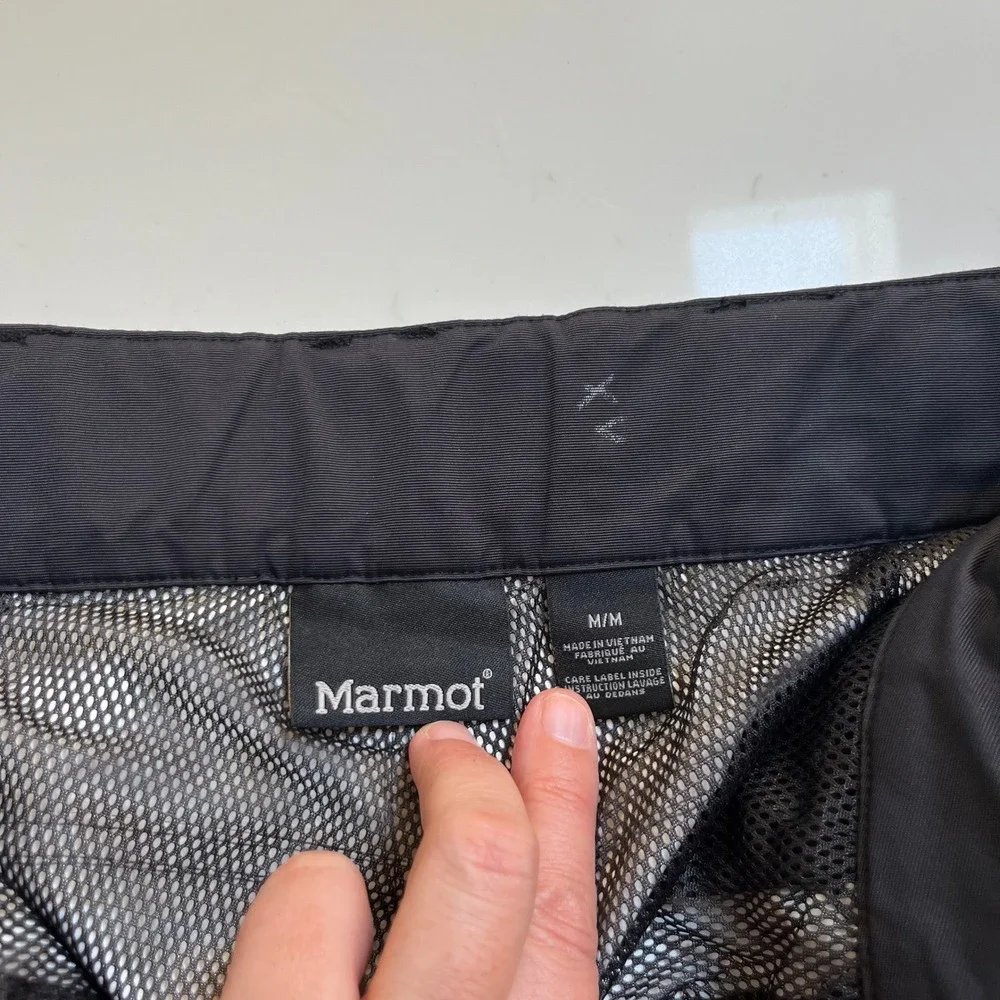 Marmot Mens Black Snoblast Pants Cargo Ski Snowboard Adjustable Waist‎ Medium